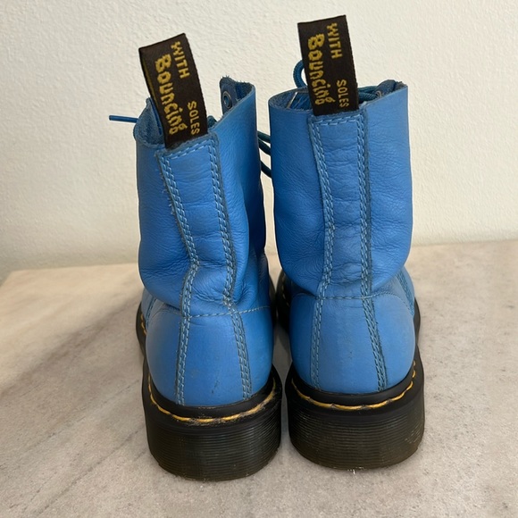 Dr. Martens 1460 Pascal Virginia Leather Boots Blue Womens Size 6 - Picture 4 of 8